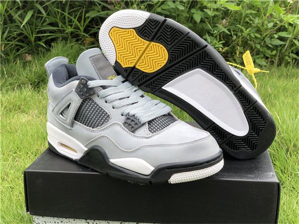 

2019 air 4 cool grey 4s iv мужская баскетбольная обувь аутентичные спортивные кроссовки с оригинальной коробке 308497-007
