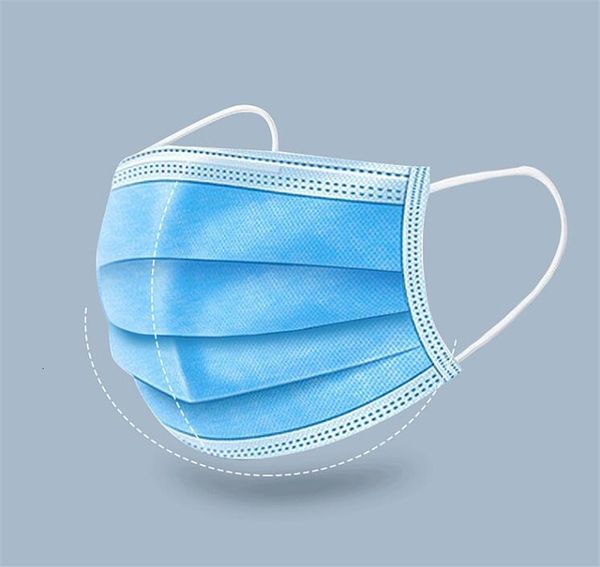 

non woven faceblue 3 layers face masks women face mask dust safe white k mask