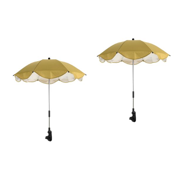 

2pcs garden sun parasol, patio sunshade uv 40 umbrella canopy balcony terrace beach cafe shade