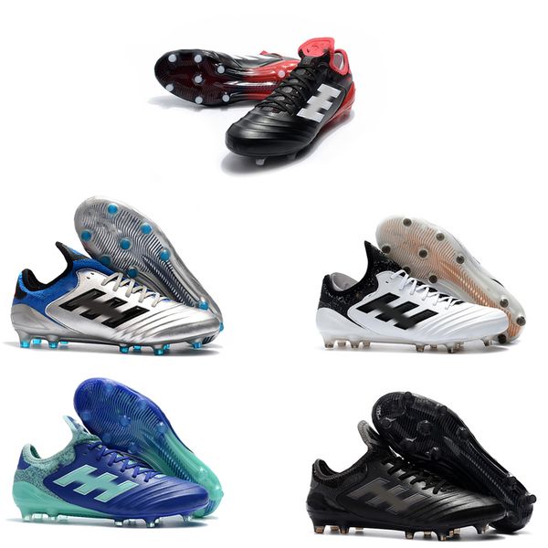 

new mens leather soccer cleats copa 18.1 fg soccer shoes copa mundial 18 chaussures de football boots scarpe calcio, Black