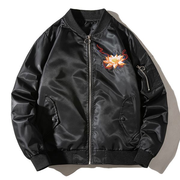 

jacket men chinese ancient embroidery coat advanced two thicknesses optional casual windbreaker high street streetwear, Black;brown