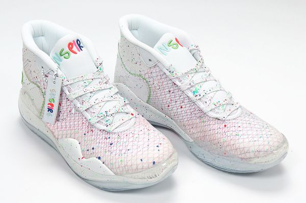 

high qaulitys enspire x kd 12 kids blue gaze anthracite basketball shoes sales new kevin durant 12 men sport shoes, Black