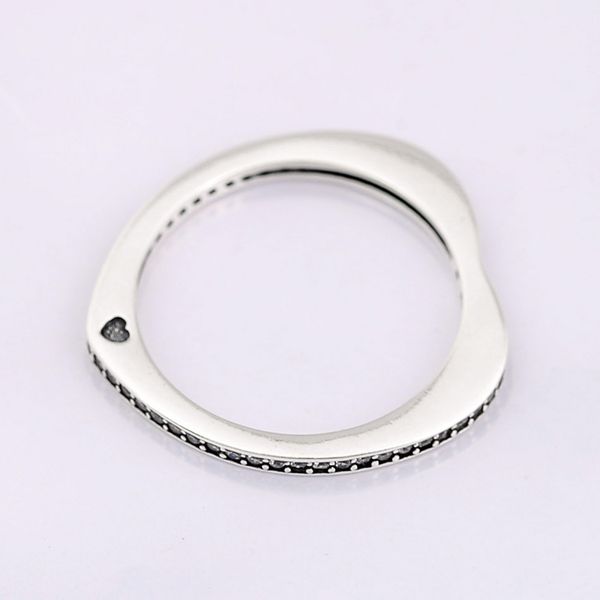

authentic 925 sterling silver ring sparkling arcs of love with crystal rings for women wedding party gift fine jewelry