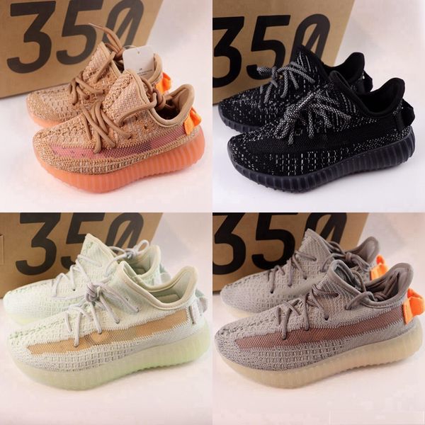 

True Form Infant 350 v2 Hyper space Kids Running shoes Clay Kanye West Fashion toddler trainers big small boy girl Children Toddler sneaker