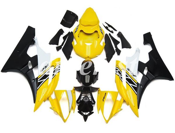 

new abs injection mold motorcycle fairings kit fit for yamaha yzf-r6 2006 2007 06 07 r6 custom yellow black light