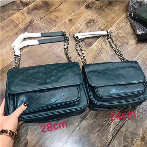 

luxury classic v wave pattern flap chain bag oil wax real leather shoulder handbag designer bags crossbody purse messenger bag