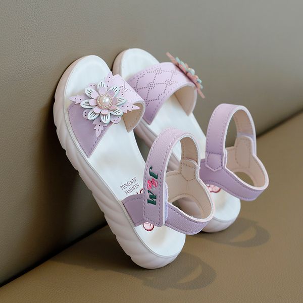 

girls sandals summer children beach sandal kids shoes leather sandal student sweet sandals casual sxy007, Black;red