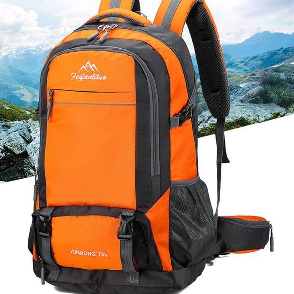 

56-75l outdoor sports double shoulder bag travel backpack men waterproof large capacity mountaineering bag rucksack 1028