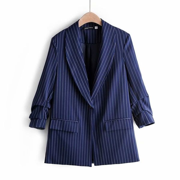 

sy65-256 европейской и американской моды полосатый костюм, Black;brown