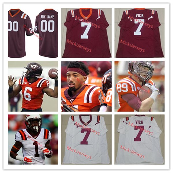 

Men VIRGINIA TECH HOKIES Michael Vick Football Jerseys Bruce Smith Kendall Fuller Greg Stroman Andrew Motuapuaka Virginia Tech Hokies Jersey