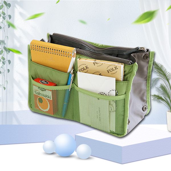 

storage bag make up bag insert handbag household cosmetic women/men organizer handbag 17 colors multifunction practical