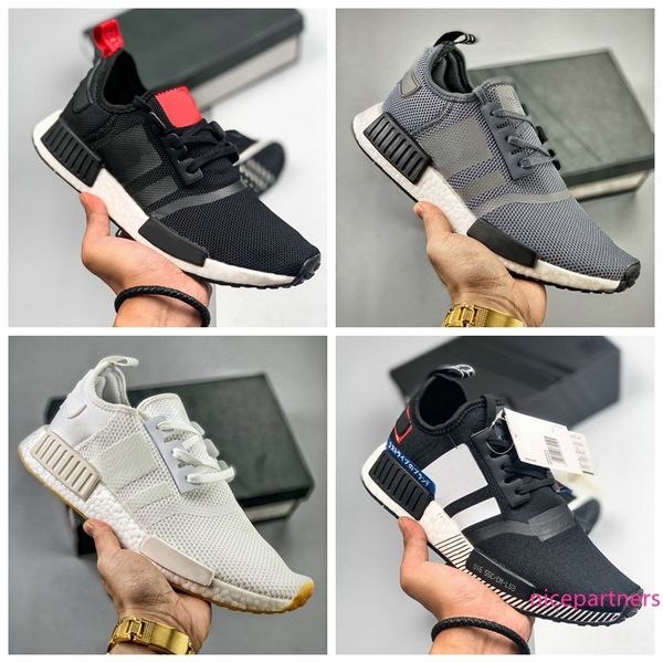 

2019 nmd r1 primeknit pk perfect nmd runner off running shoes women men black white sneakers brand originals trainers shoes