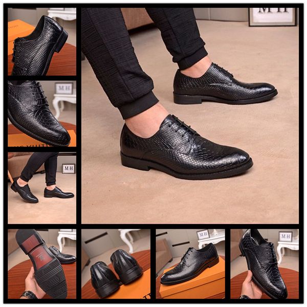 

new fashion italian men shoes classic men leather shoes men oxfords designer waterproof short outdoor footwear, Black