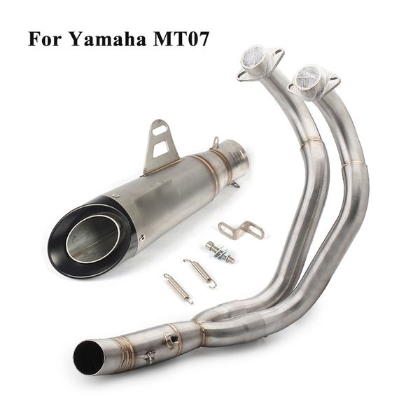 

for mt07 fz07 motorcycle whole system exhaust muffler tail pipe 310mm header front connect pipe
