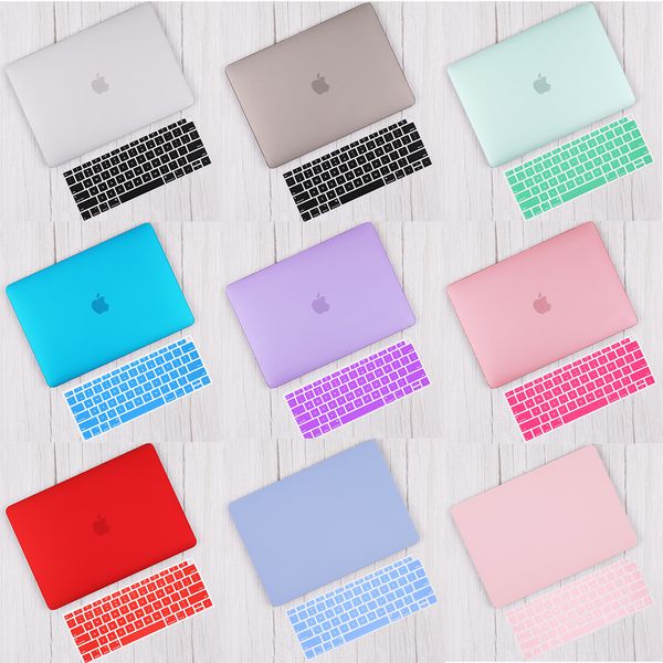 

matte rubberized hard case for macbook 13.3 11.6 12 15.4 air pro retina touch bar full body sleeve shell+ keyboard cover a1369 a1278 a1708