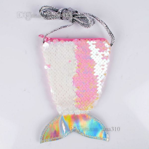 

new children zero wallet mermaid sequin bag fashionable single-shoulder bag cartoon party favor birthday present party gift t2d5014