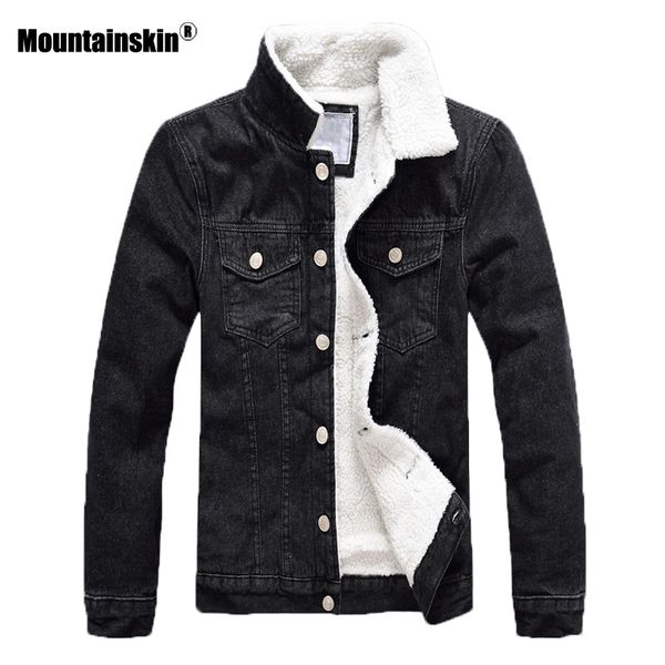 

mountainskin 5xl thicken fleece winter jackets men's coats cotton fur collar men's jackets casual male outerwear sa457, Black;brown