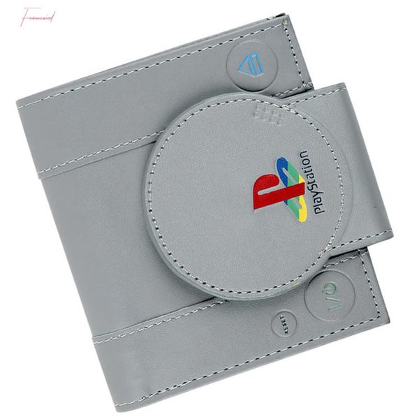 

game handle playstation wallet ps1 shape coin purse with card holder for man bi fold drop shipping, Red;black
