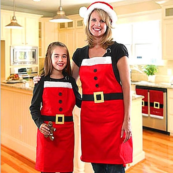 

new christmas apron decoration fabric kitchen cooking supplies for christmas dinner santa party cartoon apron decoration fa2279