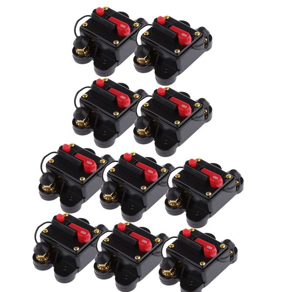 

10x manual reset circuit breaker 12v / 24v marine boat audio fuse holder