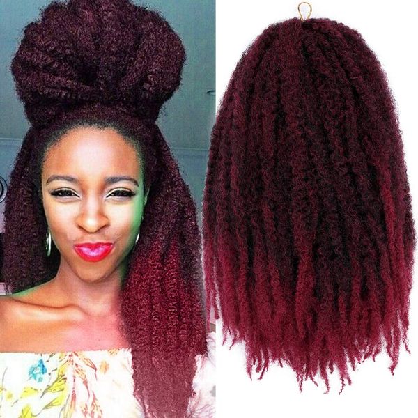 2019 Hot 6 Packs 18inch Marley Braid Hair Long Afro Malrey Twist