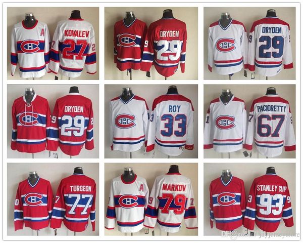 

Montreal Canadiens Jerseys CCM Old Time Ice Hockey Alexei Kovalev Ken Dryden Patrick Roy Max Pacioretty Pierre Turgeon Andrei Markov Jersey