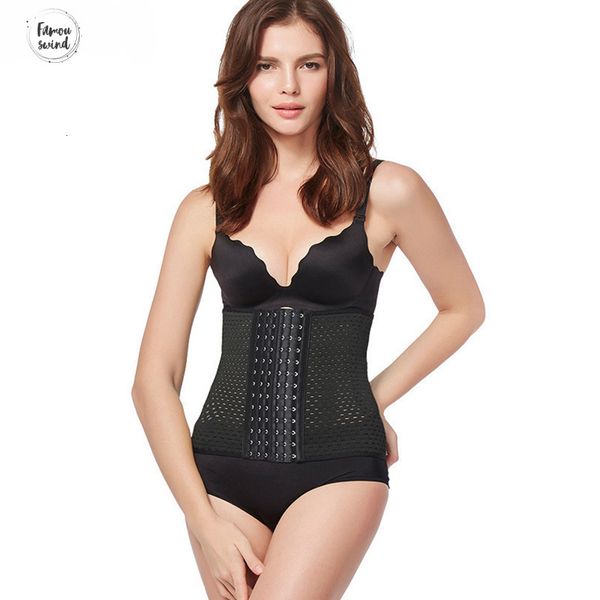

shaper body slimming women breathable corset waist trainer belt lady postpartum shapewear slim solid plus size, Black;white