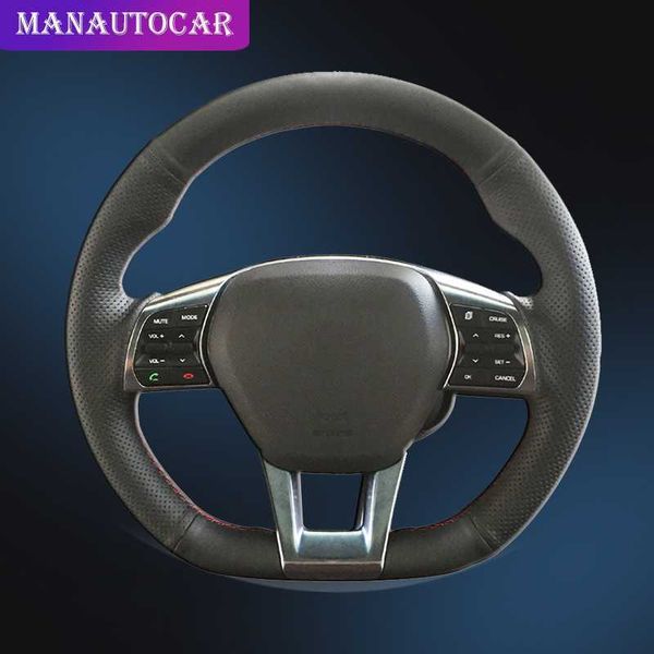 

auto braid on the steering wheel cover for sonata 9 2015 2016 2017 (3-spoke) diy car wheel covers car-styling accessory
