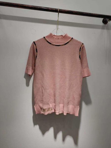 

303 2020 летний бренд тот же стиль свитер пуловер письмо розовый круглый вырез мода роскошная женская одежда kint qian, White;black