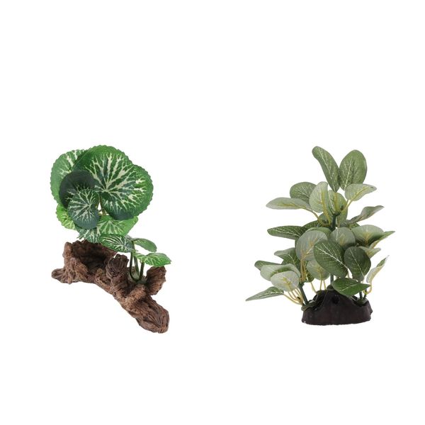 

2pcs/set reptile tank resin plant reptile gecko artificial tree plant