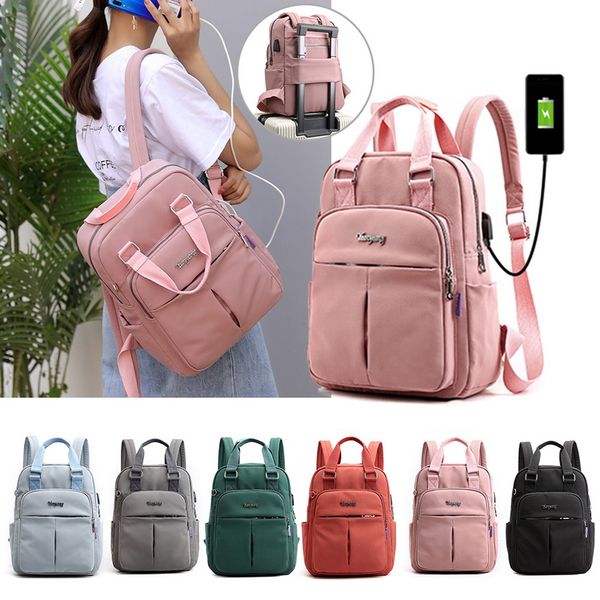 

women large capacity travel bags 2019 new designer backpacks fashion student school backpacks ladies multi-pockets