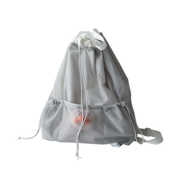 

2020 new original design women student large mesh canvas drawstring backpack solid korea japan style casual backpack bag