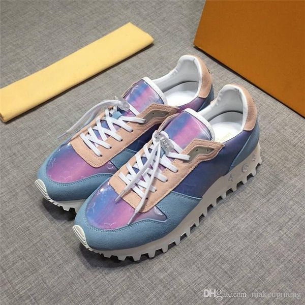 

2019newisvuitton 2019lv lovuitto luis vuiton designers fw dsmg tattoo line luxembourg runaway run away trainer sneakers with box, Blue;gray