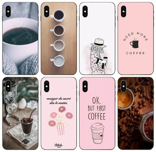 

tongtrade] ok but first coffee luxury cool case for iphone x xs 11 pro max 8 7 6s 6 5s samsung a50s huawei p10 xiaomi 9 1pcs case