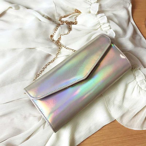 

французская ниша сумка иностранный стиль женская сумка 2020 весна новый чистый красный лазер маленький квадратный дикий цепной кроссбоди