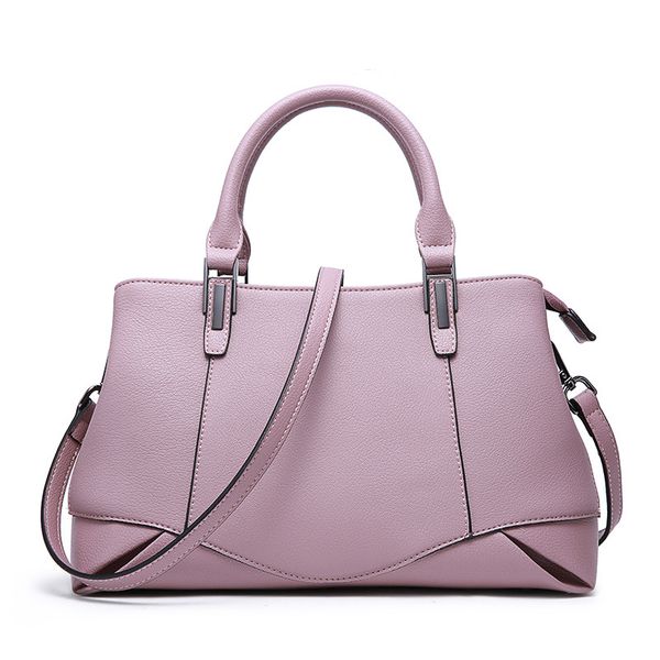 

summer genuine leather shoulder bag for women brands designer ladies large capacity handbags female casual tote bags pink