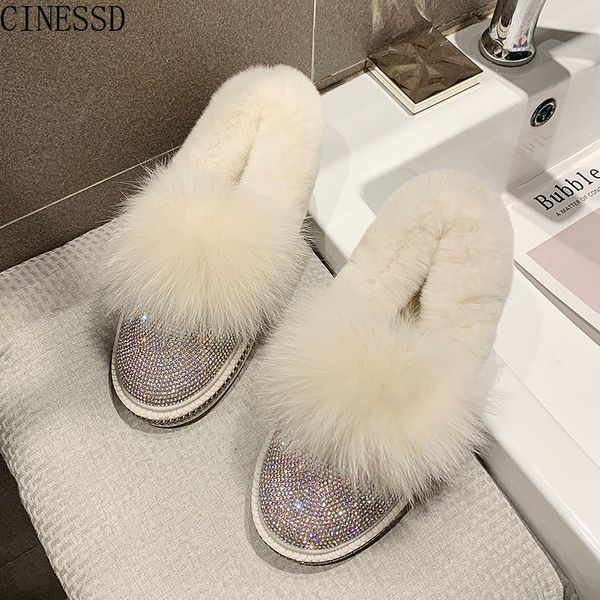 

lamb wool shoes female winter wear 2019 winter fashion web celebrity drill short barrel one foot boots women, Black