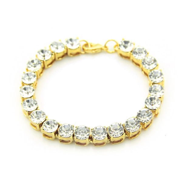 

fully-jewelled hip-hop diamond bracelet ornaments 2019 new crystal gemstone fashion style slave bracelets chain mails, Black