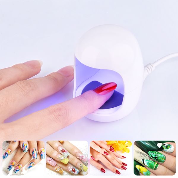 

3w mini led nail light uv lamp nail polish dryer small portable egg shape machine usb gel varnish curing machine art tools