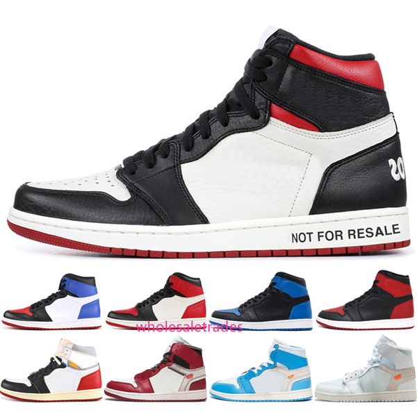 

новый og 1 топ 3 мужская баскетбольная обувь чикаго бред запрещен черный носок королевский синий дань уважения дому unc 1s мужские спортивны