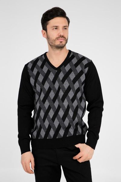 

buratti v-neck sweater male sweater 447063, White;black