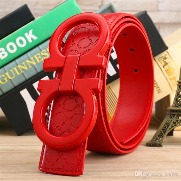 

new red color belt mens womens quality genuine designer cowhide q belt for men womens belts for gift 7a787e, Black;purple