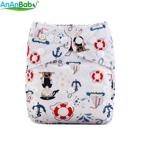 

arrival ananbaby 2019 new digital prints cloth diaper  reusable baby nappies m-series