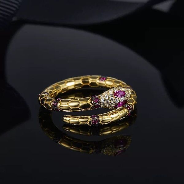 

European and American Creative Animal Serpentine Ring Female Pure Silver European and American Fashion Style Individual Temperament Rose Gol