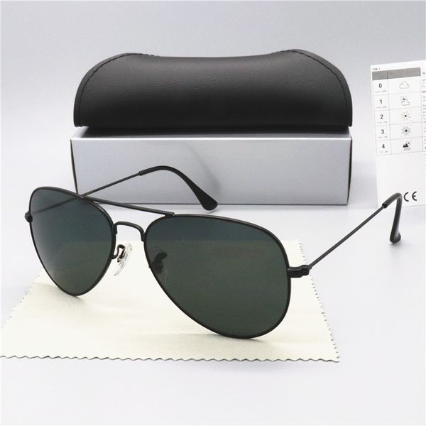 

brand design sunglasses vintage pilot brand sun glasses band uv400 men women ben metal frame glass lens with box 3025