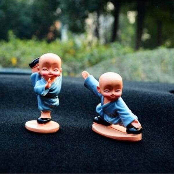 

4 pcs/ set blue coat car ornaments monks car decor creative safe and lovely dolls interior decor gifts resin