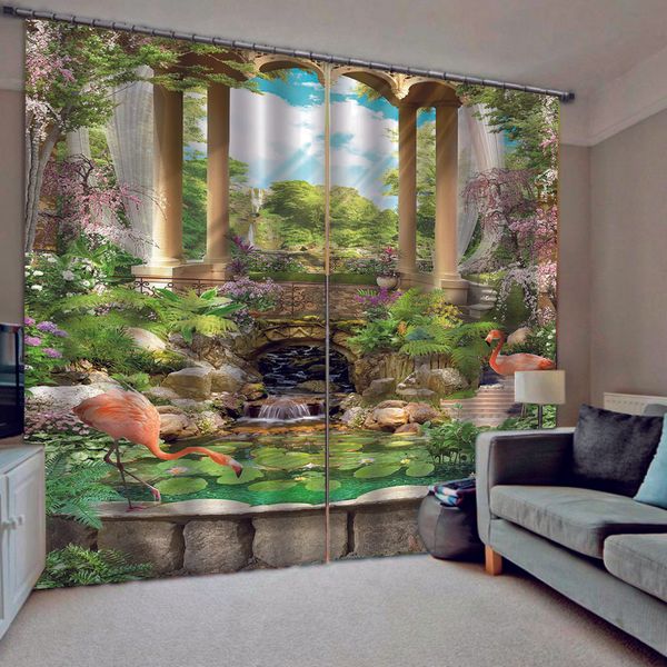 

beautiful scenery curtains 3d blackout curtains for living room bedding room drapes cotinas para sala 3d curtains