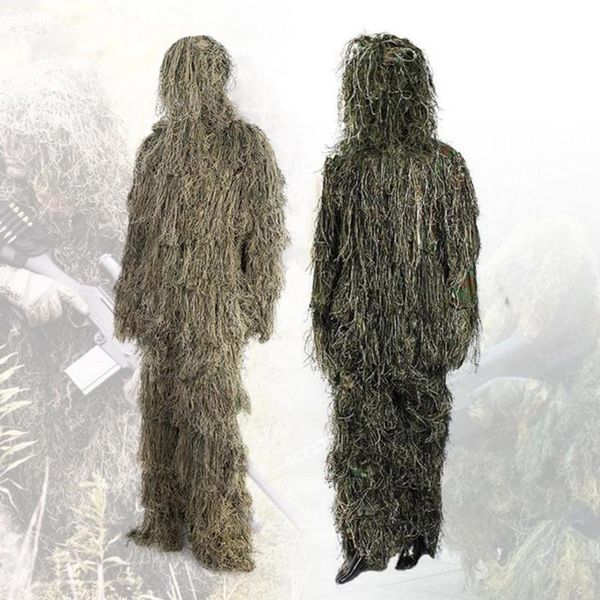 

polyester outdoor 3d leaf camouflage woodland sniper hunting ghillie suits, Camo