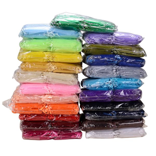 

500pcs/lot wholesale organza bags 7x9 9x12 10x15 13x18cm brand wedding packaging gift bag party decoration jewelry bags pouches, Silver