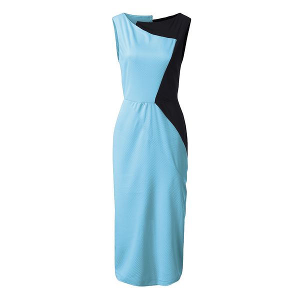 

ebay2019 popular ol commuter business dress irregular contrasting color slim hip one-step skirt, White;black